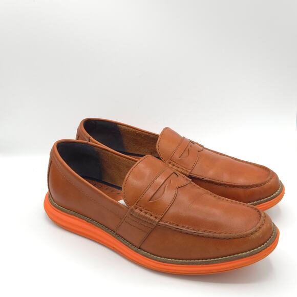 Cole Haan Men\'s Lunargrand Penny Loafer Woodbury Orange C11201 Size 9.5 main image 6